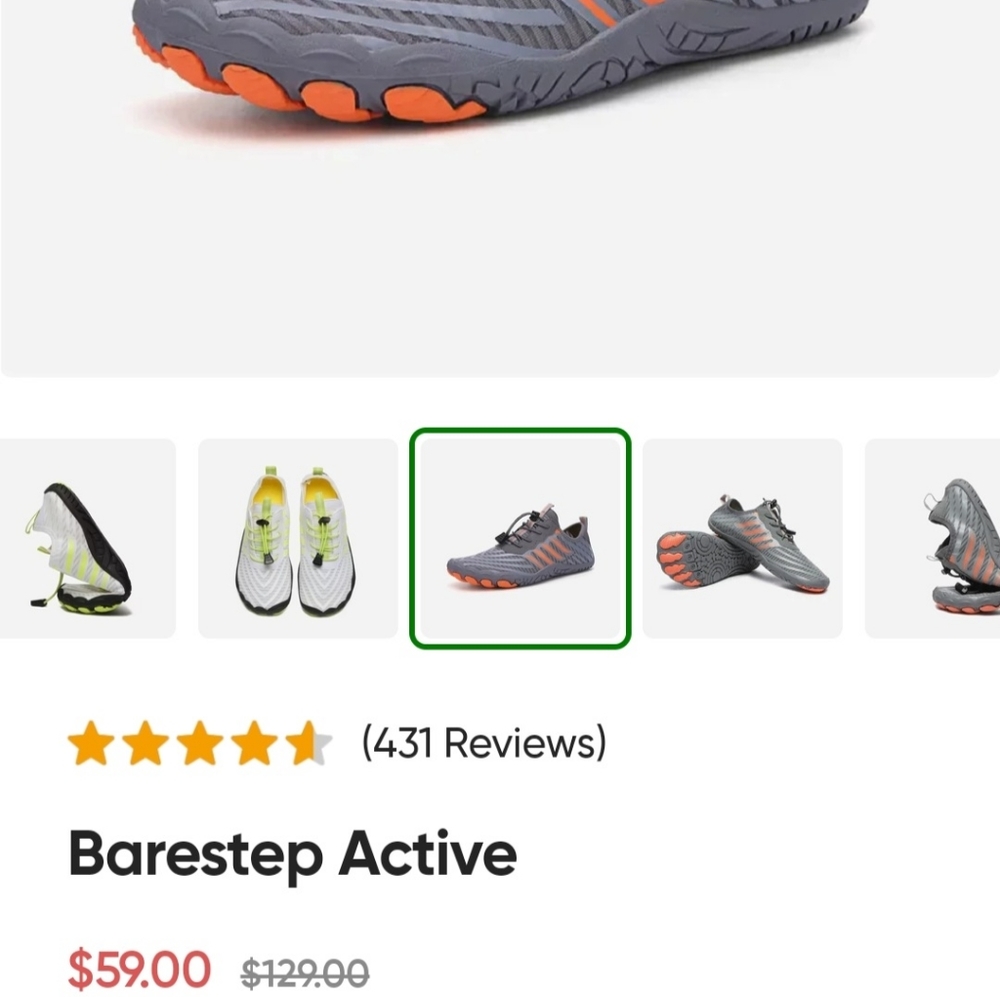 Men's size 14 Barestep Active workout shoes